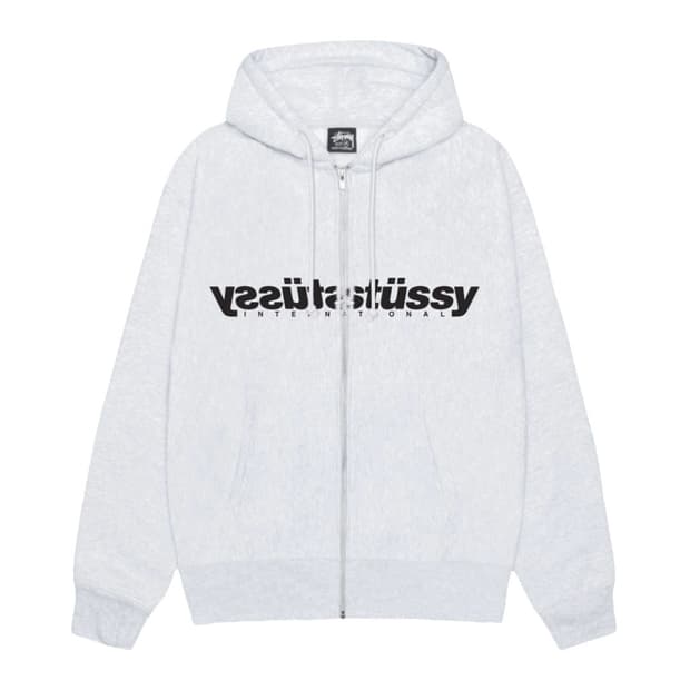 [새상품] 스투시 미러 후드집업 애쉬헤더