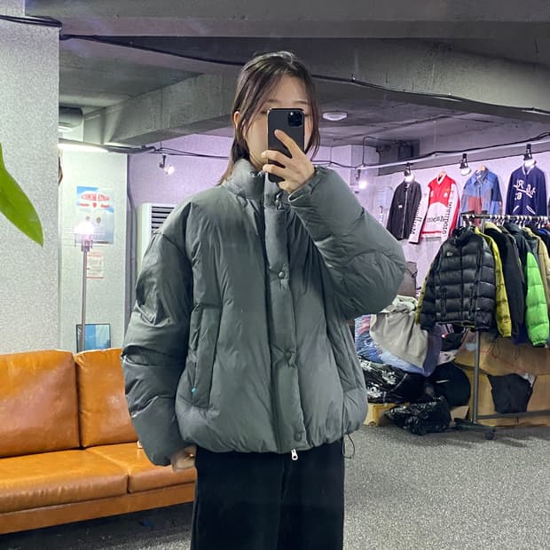 비바스튜디오 투웨이 카키 패딩 B3290