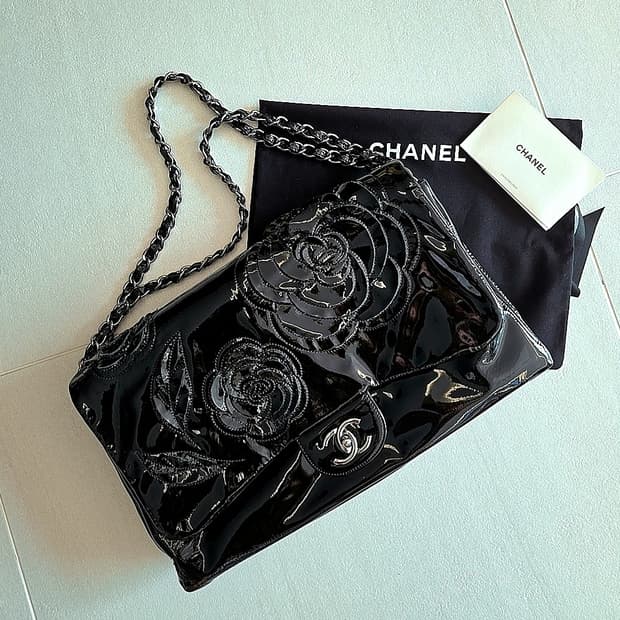 샤넬 까멜리아 아코디언백