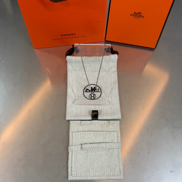 [리오브] 에르메스 미니 팝아슈 누아 펜던트 목걸이