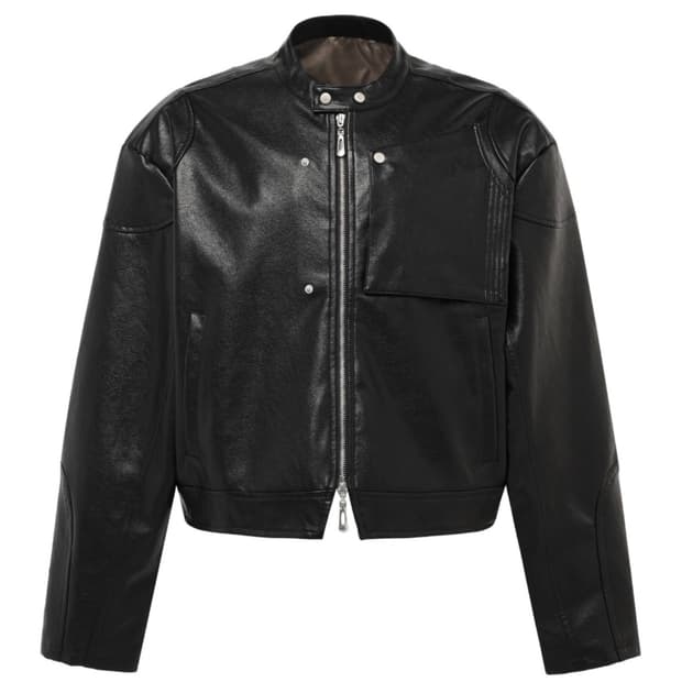 [새제품/3] 본바트 바이커 레더 자켓 - 블랙
