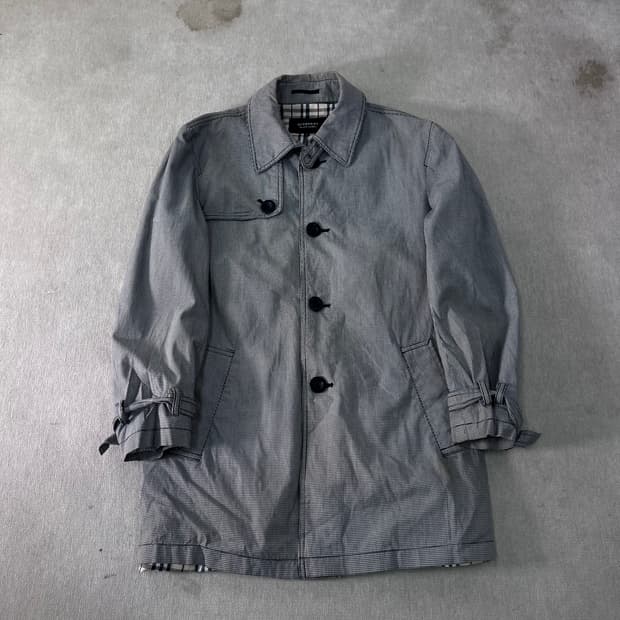 W 95 버버리 90s 블랙라벨 일본판 싱글코트