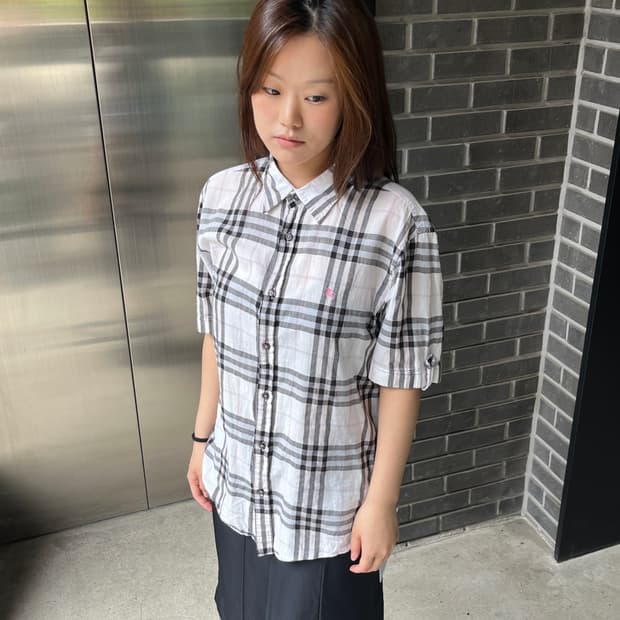 Burberry 버버리 로고 리넨 셔츠