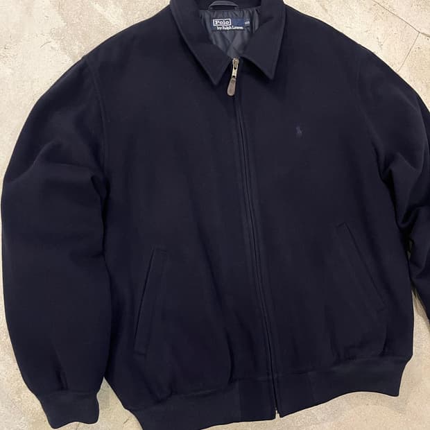 빈티지 랄프로렌 폴로 울자켓 네이비