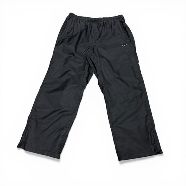 XL 나이키 블랙 스우시 와이드 나일론팬츠