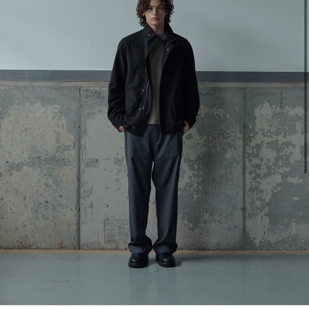 Rim trousers(Grey)*semi tapered fit (L)