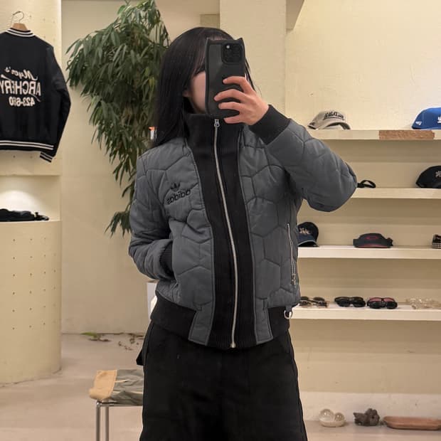 아디다스 퀼팅 패디드 봄버 자켓 U196