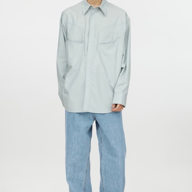 유스 웨스턴 셔츠 민트 M