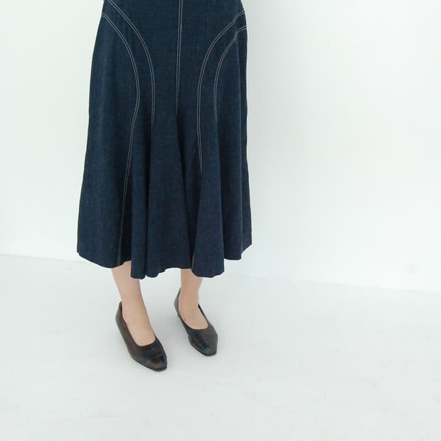 Parl masel linen stitch skirt