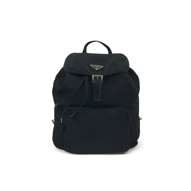 프라다 리나일론 원포켓 블랙 백팩 B4650F