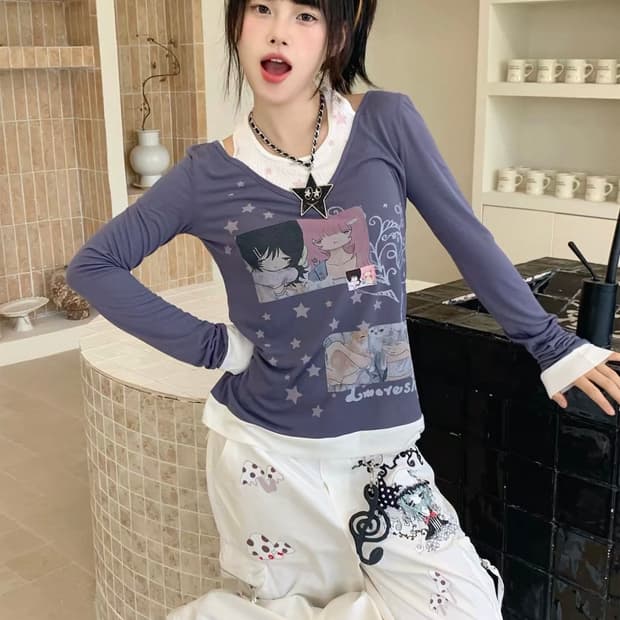 1moresheep 레이어드 롱슬리브