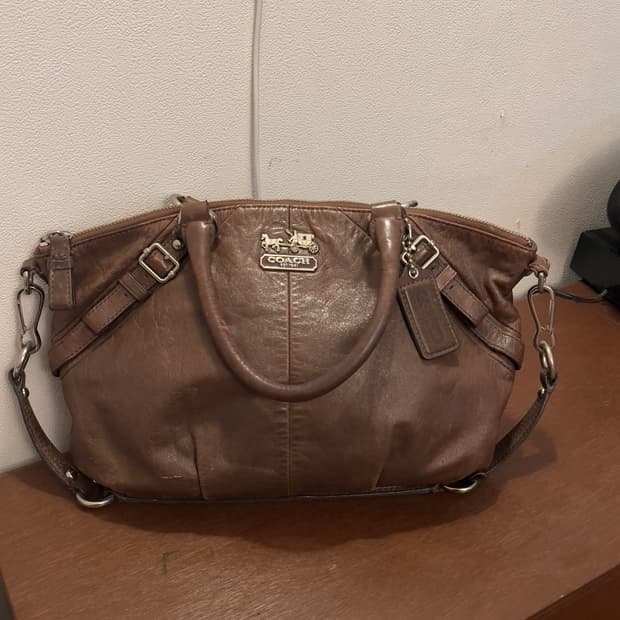 Coach vintage shoulder+cross bag (brown)