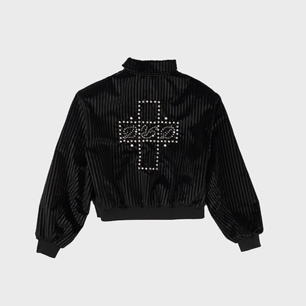 데어드 스트라이프 벨벳 블루종