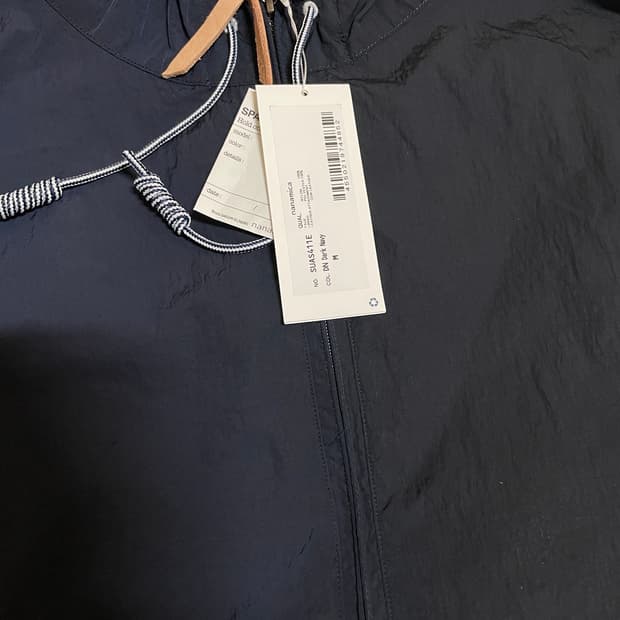 [M] 나나미카 집업 윈드 파카 다크 네이비