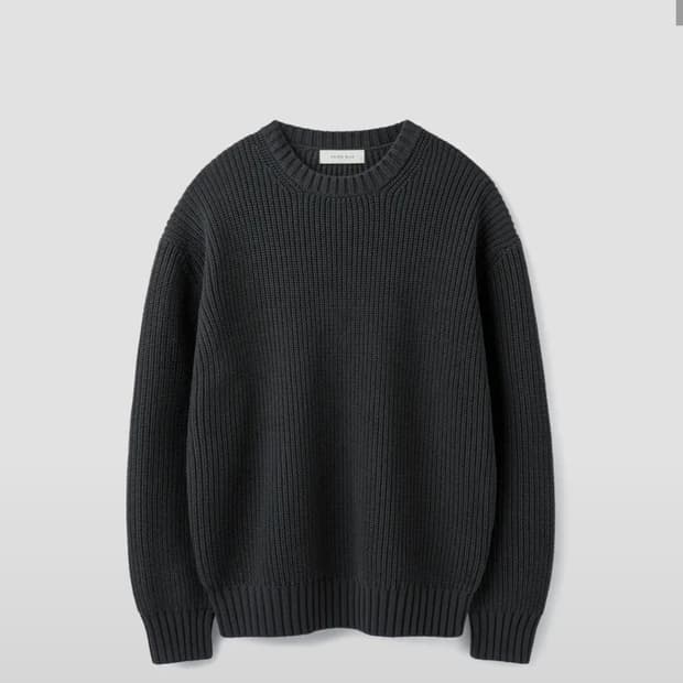 [M] 유니온블루 런드리 코튼 니트 차콜