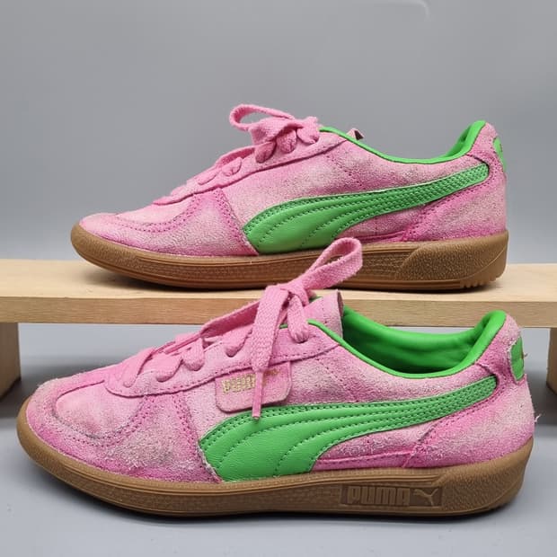 푸마 팔레르모  핑크그린 여성운동화235 