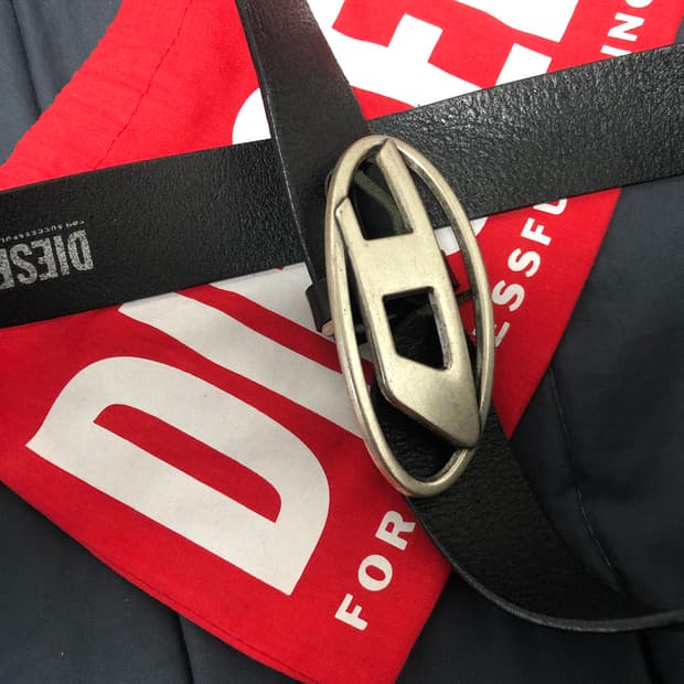 디젤 D 버클 가죽 벨트 36인치