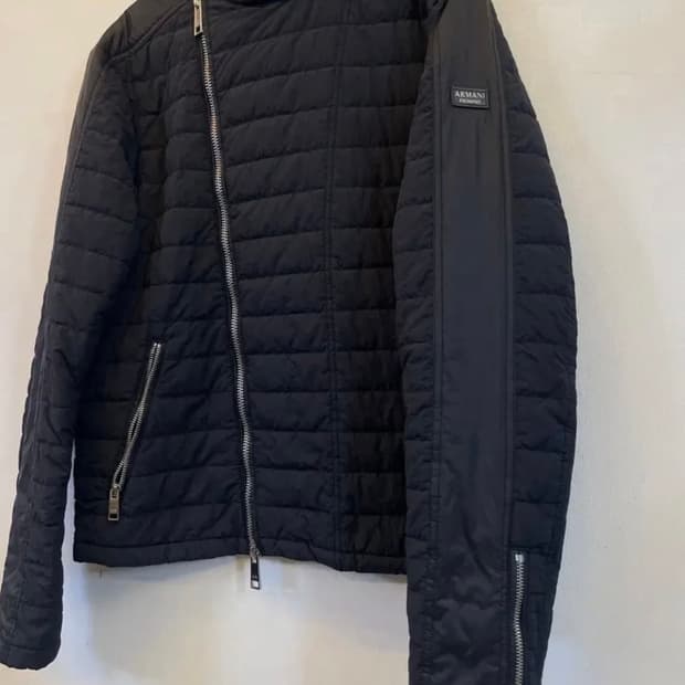 아르마니 익스체인지 경량 바이커 자켓