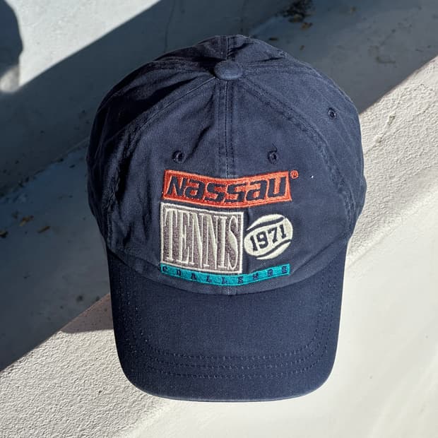 [F] 나쏘 로고 네이비 볼캡 모자