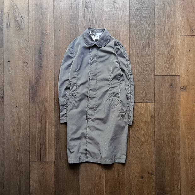 Gingham Check Shirring Coat