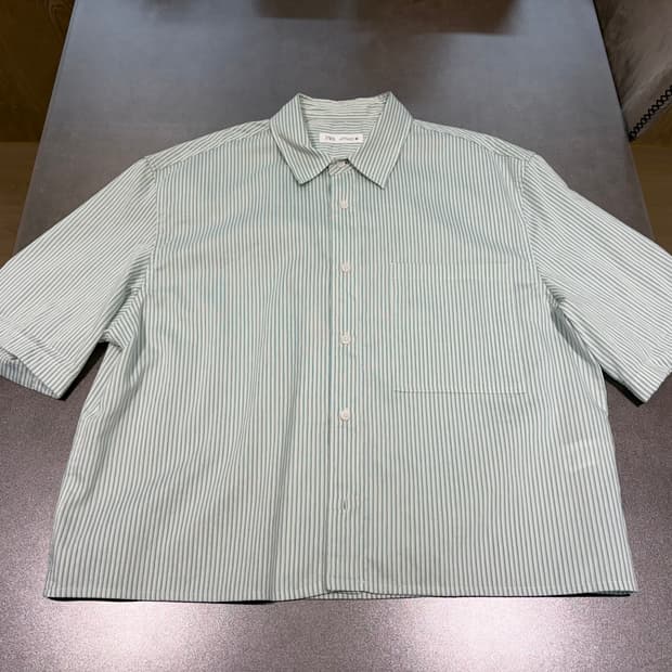 자라 크롭핏 체크셔츠