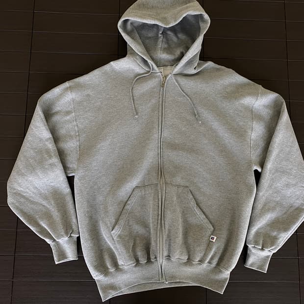 (XL) 90s 러셀 후드집업 그레이