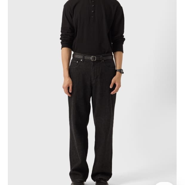 Youth 유스 스트레이트 데님 워시드 블랙 L