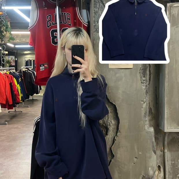 폴로 랄프로렌 아노락 니트 네이비 XL   #csz1912 