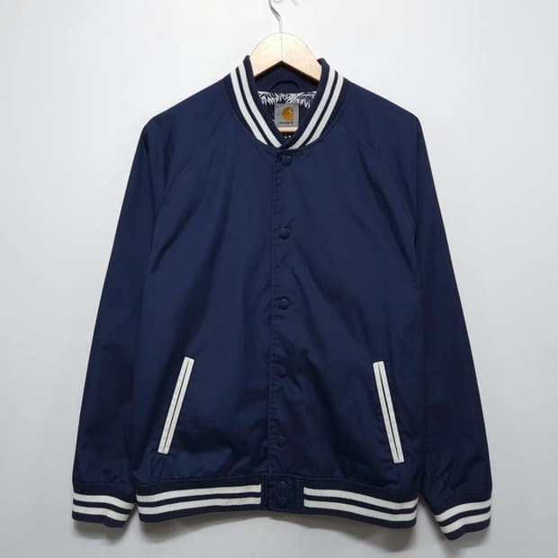 95 CARHARTT WIP 칼하트 아틀란타 자켓 바시티 스타디움 네이비