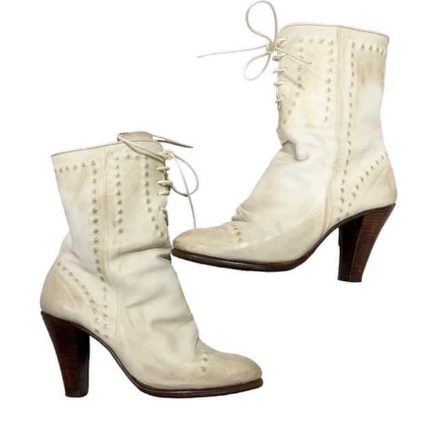 미하라 야스히로 빈티지 레이스업 가죽 부츠