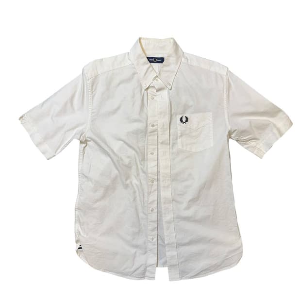 프레드 페리 옥스포드 반팔 셔츠 화이트
