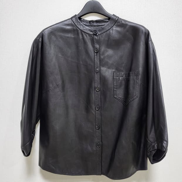 디젤 블랙 리얼가죽 셔츠 자켓 free