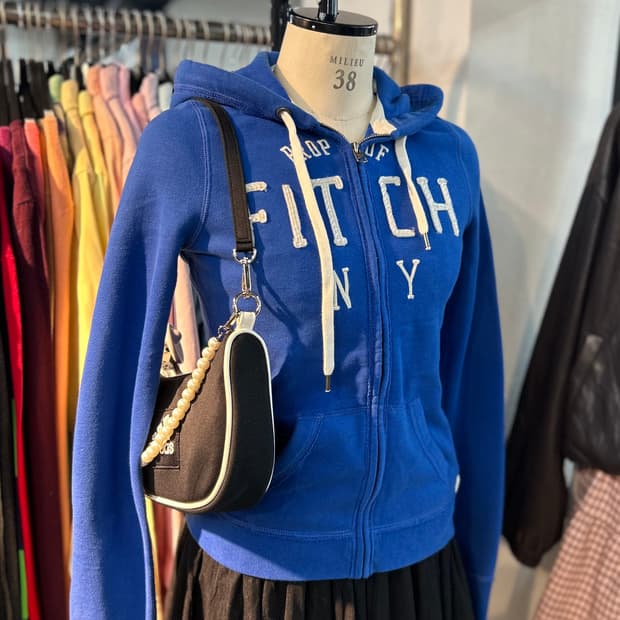 Abecrombie Blue Zip-Up Hoodie