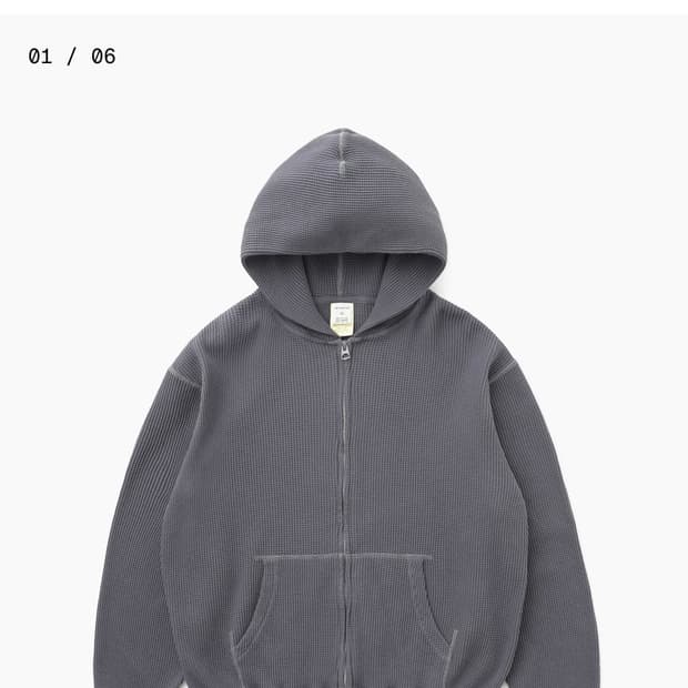 카키스 와플 후드집업 2사이즈 구매 