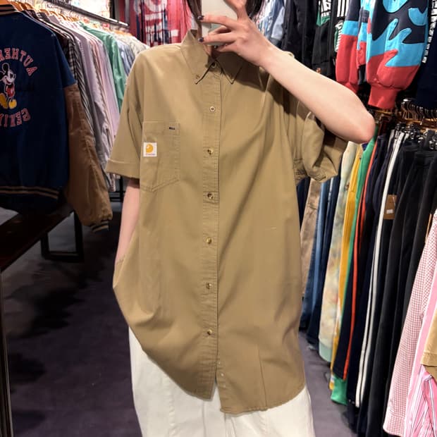 [IM]  Carhartt 칼하트 반팔 셔츠 베이지