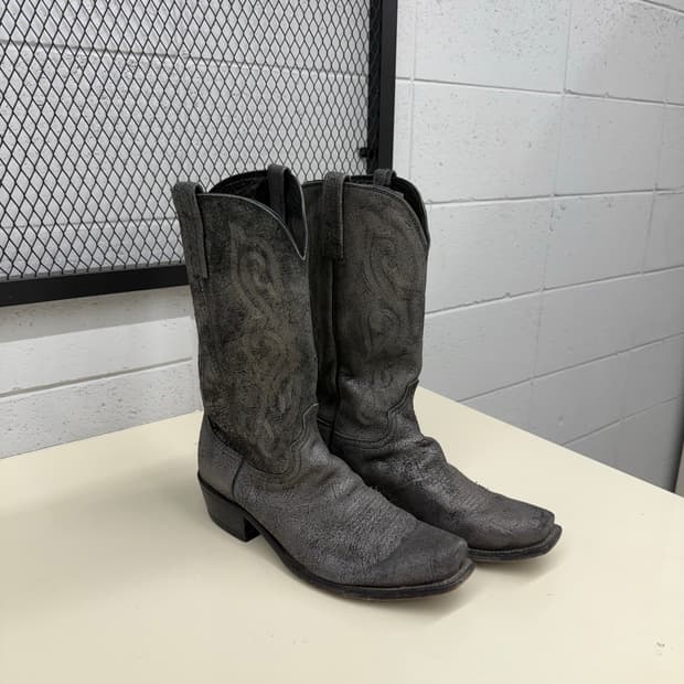 Lucchese Roughout Grey Leather 10D