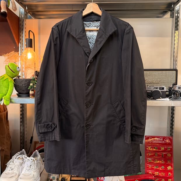 타케코 키쿠치 드레시 유럽 무드 손목 벨티드 중기장 자켓 코트