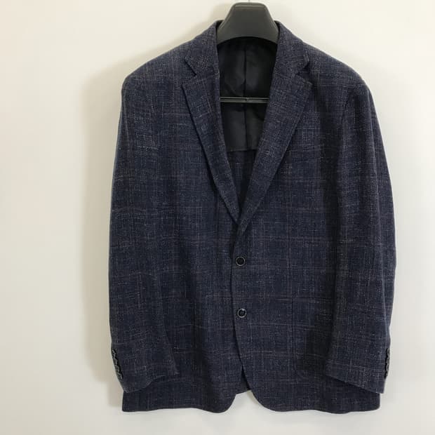 갤럭시 울 실크린넨 체크자켓 [110사이즈]