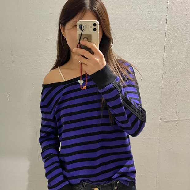 LAUREN ralph lauren 스트라이프 티셔츠