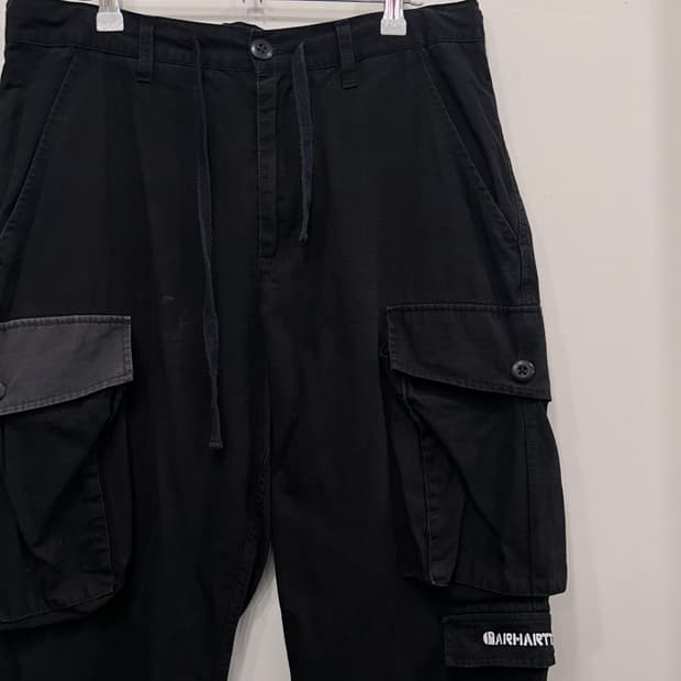 칼하트 립스탑 배색 카고 레귤러 고든팬츠