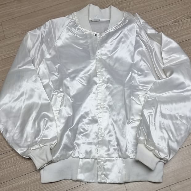 80-90s 미제 USA 미군 미해병대 화이트 사틴 자켓(46)