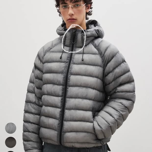 수아레 경량패딩 그레이 M