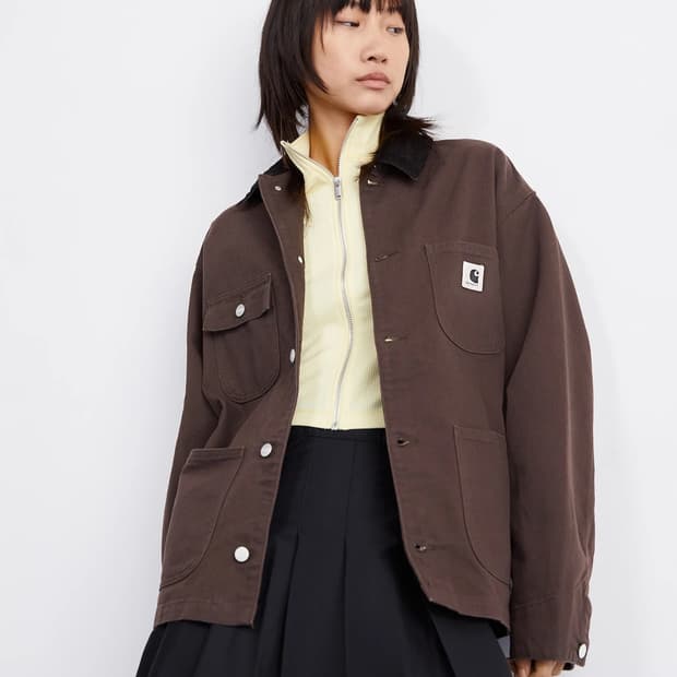 (우먼스) 칼하트 WIP OG 미시건 코트 토바코 블랙 린스드 L