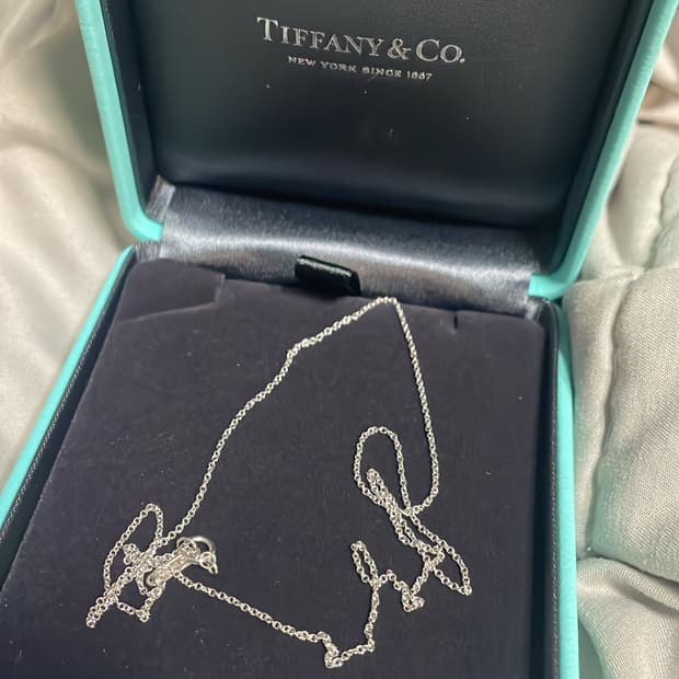 티파니 화이트골드 목걸이