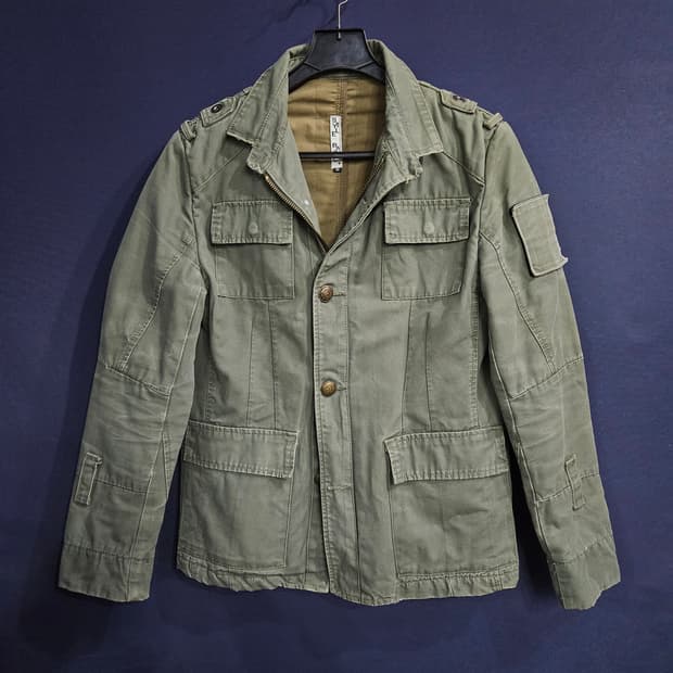 STYLE BASIC 카키 남성 슬림핏 95 밀리터리 야상자켓 