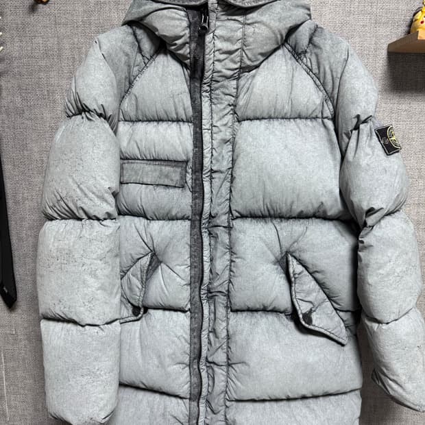 [M, 100] 스톤아일랜드 크링클랩스 17fw 텔라프로스트 패딩