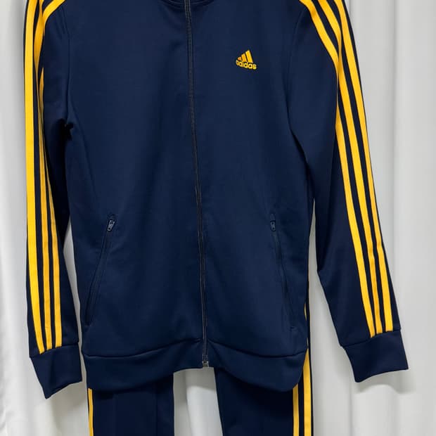 아디다스 네이비/옐로우 트레이닝 세트