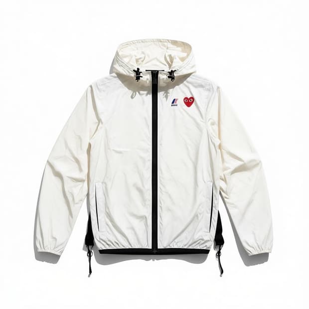 플레이 꼼데가르송 x 까웨 풀 집 자켓 화이트 XS