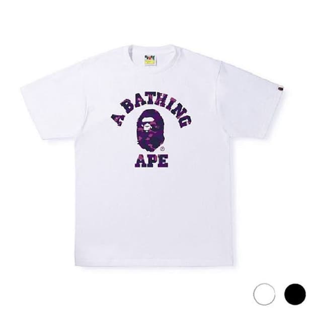 베이프 컬리지티셔츠