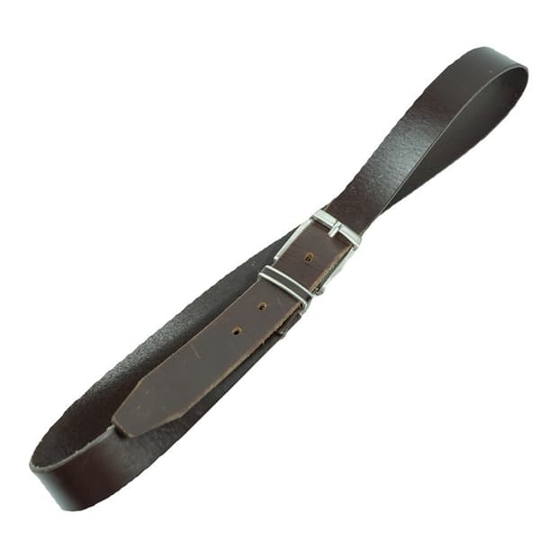 빈티지 다크브라운 리얼 통가죽 벨트